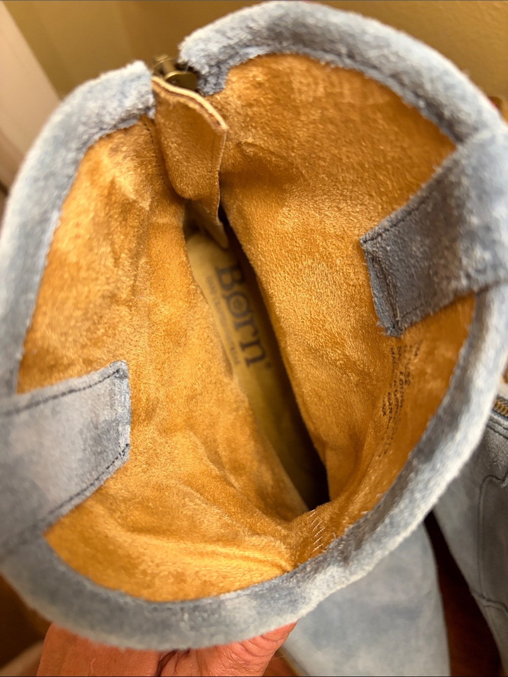 Born Light Blue Suede Western Ankle Boots - Picture 8 of 17